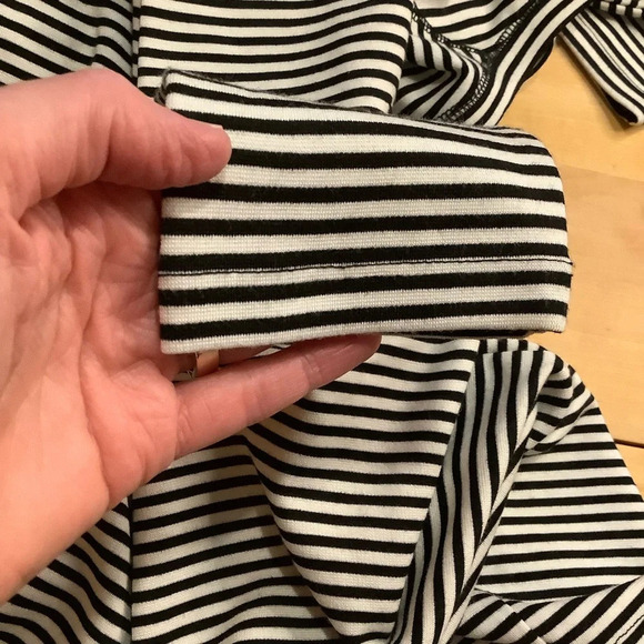 PHILOSOPHY Black/White Striped Sheath Dress Size M - Picture 7 of 11